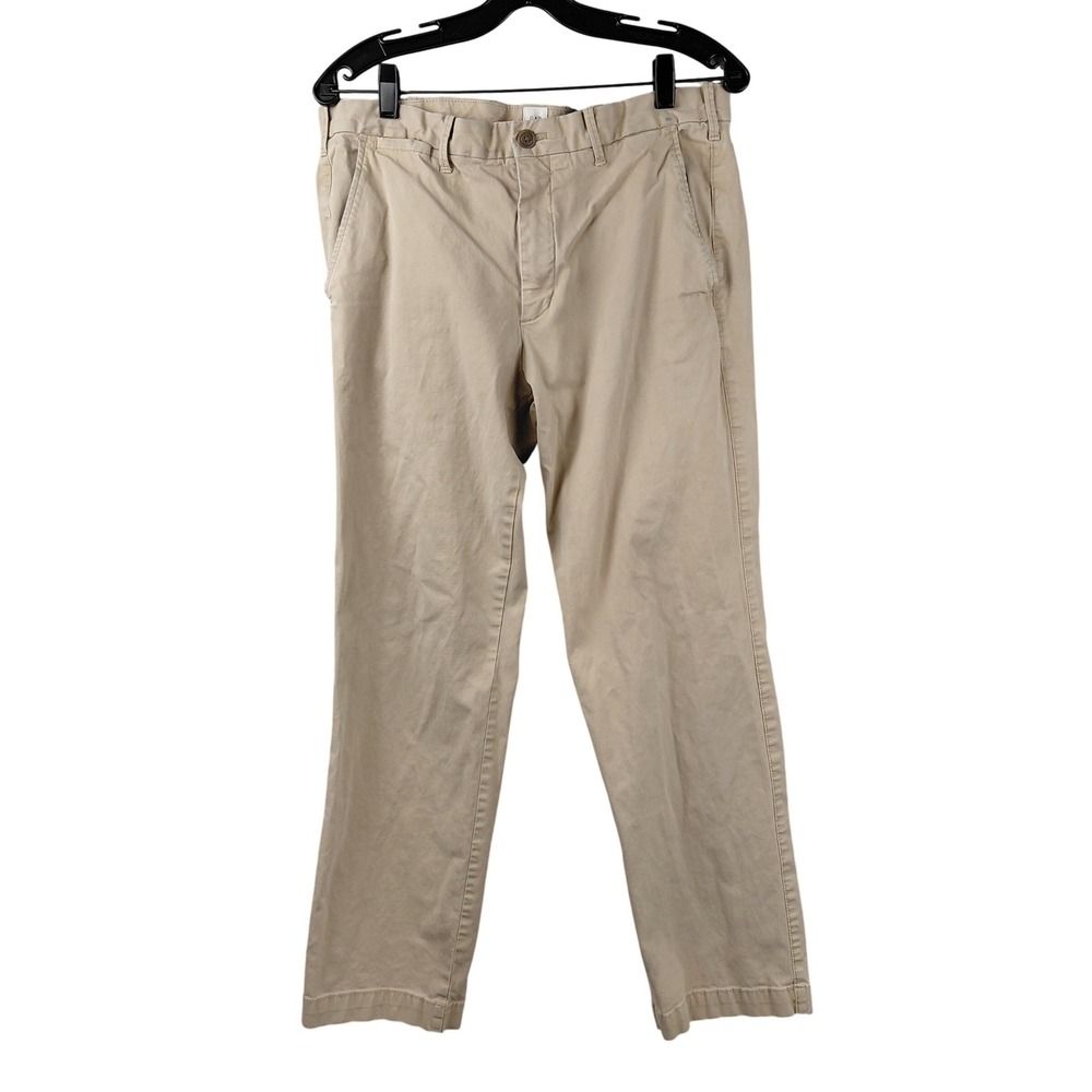 Gap Mens Khaki Chino Pants Straight Fit‎ Beige Tan 36x32